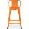 Buy Bar Stool with Backrest - Industrial Design - 60cm - New Edition - Metalix Orange 60126 in the Europe
