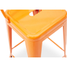 Buy Bar Stool with Backrest - Industrial Design - 60cm - New Edition - Metalix Orange 60126 home delivery