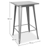 Buy Bar Table Bistrot Metalix industrial Metal - 100cm- New Edition Steel 60127 in the Europe