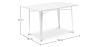 Buy Dining Table Bistrot Metalix style industrial Metal - 120 cm - New Edition White 60128 in the Europe