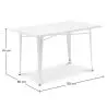 Buy Dining Table Bistrot Metalix style industrial Metal - 120 cm - New Edition White 60128 in the Europe