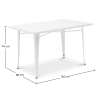 Buy Dining Table Bistrot Metalix style industrial Metal - 120 cm - New Edition White 60128 in the Europe