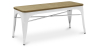 Buy Bench Bistrot Metalix Industrial Metal and Light Wood - New Edition White 60131 in the Europe