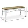 Buy Bench Bistrot Metalix Industrial Metal and Light Wood - New Edition White 60131 - in the EU