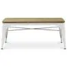 Buy Bench Bistrot Metalix Industrial Metal and Light Wood - New Edition White 60131 - in the EU