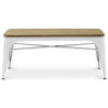 Buy Bench Bistrot Metalix Industrial Metal and Light Wood - New Edition White 60131 - in the EU