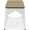 Buy Bench Bistrot Metalix Industrial Metal and Light Wood - New Edition White 60131 with a guarantee