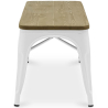 Buy Bench Bistrot Metalix Industrial Metal and Light Wood - New Edition White 60131 in the Europe
