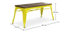 Buy Bench Bistrot Metalix Industrial Metal and Dark Wood - New Edition Yellow 60132 - prices