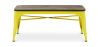 Buy Bench Bistrot Metalix Industrial Metal and Dark Wood - New Edition Yellow 60132 - in the EU