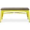 Buy Bench Bistrot Metalix Industrial Metal and Dark Wood - New Edition Yellow 60132 - in the EU