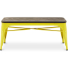 Buy Bench Bistrot Metalix Industrial Metal and Dark Wood - New Edition Yellow 60132 - in the EU