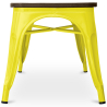 Buy Bench Bistrot Metalix Industrial Metal and Dark Wood - New Edition Yellow 60132 at MyFaktory