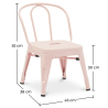 Buy Kid chair Bistrot Metalix Industrial Metal - New Edition Pink 60134 with a guarantee