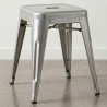 Buy Industrial Design Stool - 45cm - New Edition - Metalix Silver 60139 in the Europe