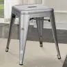 Buy Industrial Design Stool - 45cm - New Edition - Metalix Silver 60139 - prices