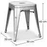 Buy Industrial Design Stool - 45cm - New Edition - Metalix Silver 60139 with a guarantee