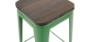 Buy Bar Stool - Industrial Design - Wood & Steel - 76 cm - New Edition- Metalix Green 60137 at MyFaktory