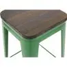 Buy Bar Stool - Industrial Design - Wood & Steel - 76 cm - New Edition- Metalix Green 60137 at MyFaktory