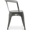 Buy Dining Chair with armrest Bistrot Metalix industrial Metal - New Edition Dark grey 60140 at MyFaktory