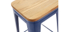 Buy Bar Stool - Industrial Design - Wood & Steel - 76cm - New Edition - Metalix Dark blue 60144 - in the EU