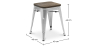 Buy Industrial Design Bar Stool - Wood & Steel - 45cm - New Edition - Metalix Steel 60145 at MyFaktory