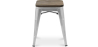 Buy Industrial Design Bar Stool - Wood & Steel - 45cm - New Edition - Metalix Steel 60145 home delivery