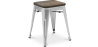 Buy Industrial Design Bar Stool - Wood & Steel - 45cm - New Edition - Metalix Steel 60145 in the Europe