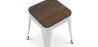 Buy Industrial Design Bar Stool - Wood & Steel - 45cm - New Edition - Metalix Steel 60145 - in the EU