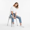 Buy Industrial Design Bar Stool - Wood & Steel - 45cm - New Edition - Metalix Steel 60145 at MyFaktory