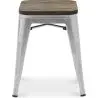 Buy Industrial Design Bar Stool - Wood & Steel - 45cm - New Edition - Metalix Steel 60145 - in the EU