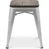 Buy Industrial Design Bar Stool - Wood & Steel - 45cm - New Edition - Metalix Steel 60145 in the Europe
