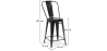 Buy Bar Stool with Backrest - Industrial Design - 60cm - New Edition - Metalix Black 60146 home delivery
