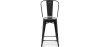 Buy Bar Stool with Backrest - Industrial Design - 60cm - New Edition - Metalix Black 60146 with a guarantee