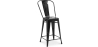 Buy Bar Stool with Backrest - Industrial Design - 60cm - New Edition - Metalix Black 60146 - in the EU