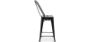 Buy Bar Stool with Backrest - Industrial Design - 60cm - New Edition - Metalix Black 60146 - prices
