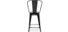 Buy Bar Stool with Backrest - Industrial Design - 60cm - New Edition - Metalix Black 60146 at MyFaktory