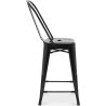 Buy Bar stool with backrest Bistrot Metalix industrial Metal - 60 cm - New Edition Black 60146 at MyFaktory
