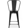 Buy Bar Stool with Backrest - Industrial Design - 60cm - New Edition - Metalix Black 60146 in the Europe
