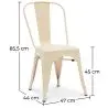 Buy Dining chair Bistrot Metalix industrial Matte Metal - New Edition Cream 60147 home delivery