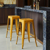 Buy Bar Stool - Industrial Design - 76cm - New Edition- Metalix Gold 60149 - prices