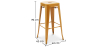 Buy Bar Stool - Industrial Design - 76cm - New Edition- Metalix Gold 60149 with a guarantee