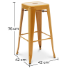 Buy Bar Stool - Industrial Design - 76cm - New Edition- Metalix Gold 60149 in the Europe