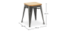 Buy Industrial Design Bar Stool - Wood & Steel - 45cm - New Edition - Metalix Light grey 60153 - in the EU