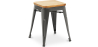 Buy Industrial Design Bar Stool - Wood & Steel - 45cm - New Edition - Metalix Light grey 60153 - prices