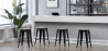 Buy Industrial Design Bar Stool - Wood & Steel - 45cm - New Edition - Metalix Light grey 60153 with a guarantee