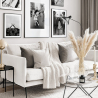 Buy Velvet square cushion (45x45 CM) - Lenay Grey 60155 in the Europe