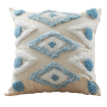 Buy Square Cotton Cushion Boho Bali Style (45x45 cm) cover + filling - Trey Blue 60156 - in the EU