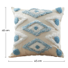 Buy Square Cotton Cushion Boho Bali Style (45x45 cm) cover + filling - Trey Blue 60156 in the Europe