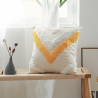 Buy Square Cotton Cushion Boho Bali Style (45x45 cm) cover + filling - Indra Yellow 60158 in the Europe